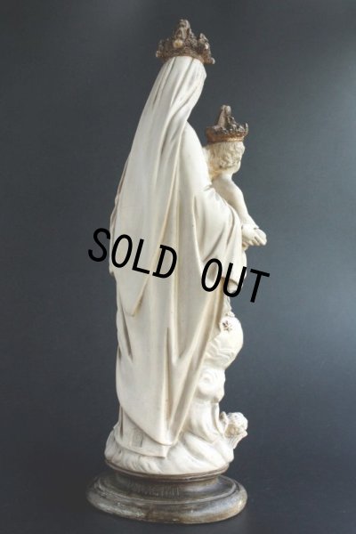 画像4: 1900年代初期　フランス製　アンティーク　とても優しいお顔の大きなマリア像　勝利の聖母　Notre Dame des Victoires　全高 49.5cm　3kg