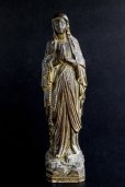 画像1: 奇跡の泉ルルド　アンティーク　マリア像　何とも優しいお顔の古銅製聖母マリア様　フランス製　1900年代初期 (1)
