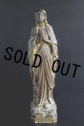 奇跡の泉ルルド　アンティーク　マリア像　何とも優しいお顔の古銅製聖母マリア様　フランス製　1900年代初期