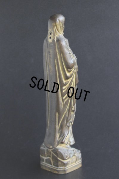 画像5: 奇跡の泉ルルド　アンティーク　マリア像　何とも優しいお顔の古銅製聖母マリア様　フランス製　1900年代初期