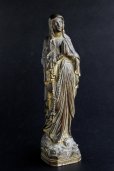 画像2: 奇跡の泉ルルド　アンティーク　マリア像　何とも優しいお顔の古銅製聖母マリア様　フランス製　1900年代初期 (2)