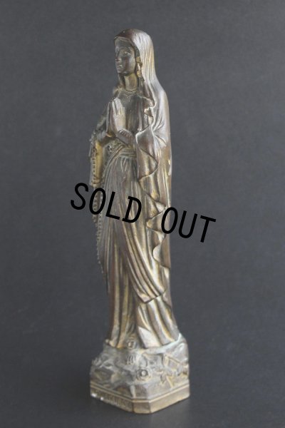 画像3: 奇跡の泉ルルド　アンティーク　マリア像　何とも優しいお顔の古銅製聖母マリア様　フランス製　1900年代初期