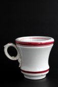 画像3: アンティーク 　クレイユ モントロー　ブリュロカップ　白磁にピンクライン　1800年代後期　フランス製 (3)