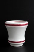 画像4: アンティーク 　クレイユ モントロー　ブリュロカップ　白磁にピンクライン　1800年代後期　フランス製 (4)
