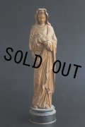 1900年代初期　フランス製　アンティーク　木製　聖母マリア像　木彫り　29.5cm