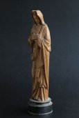画像2: 1900年代初期　フランス製　アンティーク　木製　聖母マリア像　木彫り　29.5cm (2)
