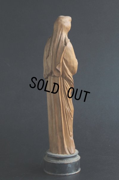 画像4: 1900年代初期　フランス製　アンティーク　木製　聖母マリア像　木彫り　29.5cm