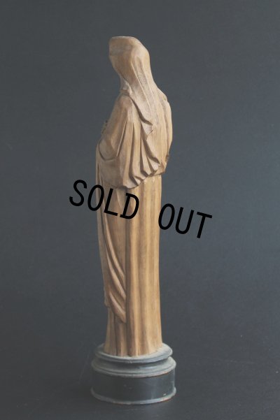 画像5: 1900年代初期　フランス製　アンティーク　木製　聖母マリア像　木彫り　29.5cm
