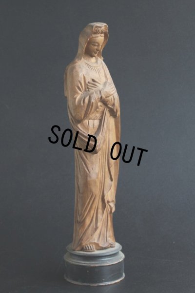 画像3: 1900年代初期　フランス製　アンティーク　木製　聖母マリア像　木彫り　29.5cm