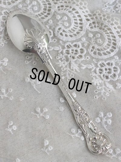 画像2: 優美クイーンズパターン ヴィクトリアン アンティークシルバー 純銀製スプーン 貴族紋章 1840年 英国ロンドン製 18.0ｃｍ