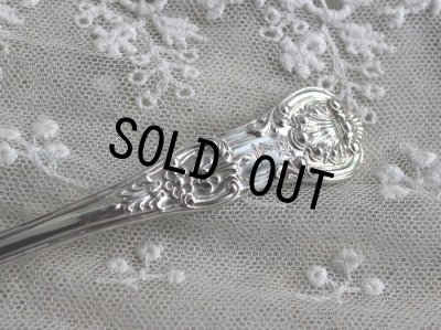 画像3: 優美クイーンズパターン ヴィクトリアン アンティークシルバー 純銀製スプーン 貴族紋章 1840年 英国ロンドン製 18.0ｃｍ