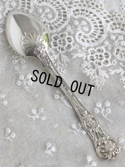 画像2: 優美クイーンズパターン ヴィクトリアン アンティークシルバー 純銀製スプーン 貴族紋章 1840年 英国ロンドン製 18.0ｃｍ