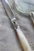 画像9: 美品 英国アンティークシルバー 純銀製 ルーペ ＆ ペーパーナイフ セット マザーオブパール 1899年 シェフィールド製