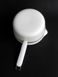 画像1: 1930年代 フランス製 アンティーク リモージュ Limoges 純白磁の美しい片手鍋 サイズ4 直径17ｃｍ 全長30.8ｃm (1)