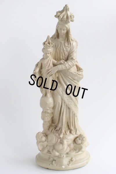画像1: 1800年代後期 フランス製 アンティーク マリア像 勝利の聖母 Notre Dame des Victoires 全高 49.5cm 西洋宗教美術