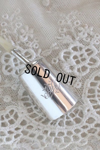 画像4: 1805年 ジョージアン 英国アンティークシルバー 純銀製 金彩 キャディ―スプーン マザーオブパール 白蝶貝ハンドル