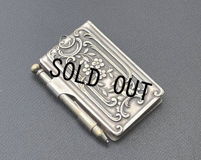 画像2: フランス アンティーク 貴婦人 舞踏会の手帳 カルネドバル アールヌーボーのアイリス 回転繰り出し式 ペンシル & 芯付