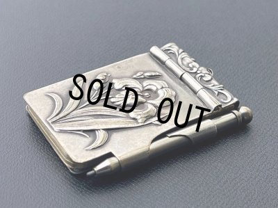 画像4: フランス アンティーク 貴婦人 舞踏会の手帳 カルネドバル アールヌーボーのアイリス 回転繰り出し式 ペンシル & 芯付