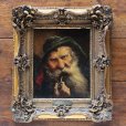画像2: アンティーク フランス 油彩画 「パイプを持つバスクの男」 ロマーナ・アレーギ (1875-1932) 作 サイン有 木製金彩額装