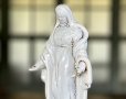 画像14: 19世紀 古白釉 ムスティエ窯 アンティーク マリア像 大型 聖心の聖母 南フランス 宗教美術 西洋骨董 古陶像