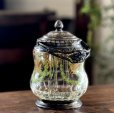 画像2: フランス製 アンティーク オールドバカラ ビスケットジャー 950純銀 金鍍金 クリスタルガラス エナメル彩 1900年代初期製 