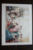 画像5: 1900年代初期　フランス製　CADEAUX  DE  NOEL　天使にクリスマスプレゼントを贈る貴婦人　アンティークプリント　36.3×27.5ｃｍ (5)