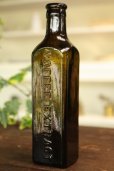 画像1: アンティーク　W.P.BRANSON　COFFEEボトル　深いオリーブカラー　ロゴ入りボトル　H 17.9cm　イギリス製　1900年代初期 (1)