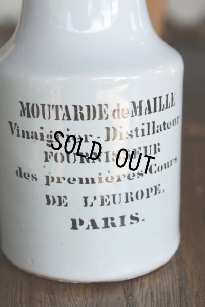 画像2: フランス製　PARIS　アンティーク　フレンチ・マスタードポット　厚い純白の釉薬　1900年代初期　フランス製　13ｃｍ　406ｇ