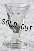 アンティーク　トロンプイユ　グラス　全高10.6ｃｍ　213ｇ　気泡入り　極厚底ガラス　1900年代初期　フランス製