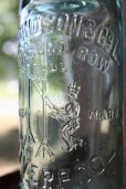 画像3: 希少　英国アンティーク　ラムネボトル　ブランコをする王子様のロゴが何とも可愛い　大きなボトルです　高23.3ｃｍ (3)