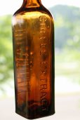 画像3: アンティーク　W.P.BRANSON　COFFEEボトル　アンバーカラー　ロゴ入りボトル　H 17.8cm　イギリス製　1900年代初期 (3)