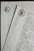 画像1: お買い得！1800/1900年代　フランスの古文書　アンティーク・マニュスクリ　枯れたインク　美しい手書き文字　2種類　2枚　8ページ (1)