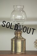 1800年代後期　フランス製　ピジョン　アンティーク・オイルランプ　真鍮タンク　点灯テスト済　希少な実用品　高 19ｃｍ