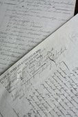画像4: 1800年代　フランスの古文書　アンティーク・マニュスクリ　枯れたインク　美しい手書き文字 2種類　2枚　6ページ (4)