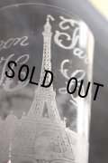 希少　1889年　フランス製　パリ万博記念　アール・ヌーヴォー　エッフェル塔とパリの紋章　エッチンググラス