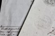 画像2: 1800年代　フランスの古文書　アンティーク・マニュスクリ　枯れたインク　美しい手書き文字　2種類　2枚　8ページ (2)