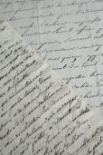 画像3: 1800年代　フランスの古文書　アンティーク・マニュスクリ　枯れたインク　美しい手書き文字　2種類　2枚　8ページ (3)