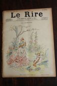 画像2: 1896年製　フランス　PARIS　アンティーク　Le Rire　社会風刺誌　猫を抱きしめる天使と貴婦人　12ページ　30.5×23.5ｃｍ (2)