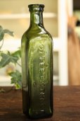 画像1: アンティーク　W.P.BRANSON　COFFEEボトル　オリーブグリーン　ロゴ入りボトル　　H 17.7ｃｍ　1900年代初期 (1)
