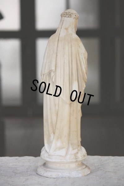 画像4: １９世紀　フランス製　薔薇冠　祈りの聖母　アンティーク　マリア像　（ 8 December 1854 ）　４４ｃｍ　２．４４kg