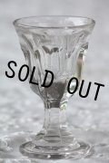 アンティーク　トロンプイユ　グラス　全高10.4ｃｍ　207ｇ　気泡入り　極厚底ガラス　1900年代初期　フランス製