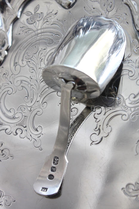 極美品 1801年 ジョージアン・シルバー 純銀製 キャディスプーン 希少シャベルカップにエングレービング ブライトカット - ノッティン