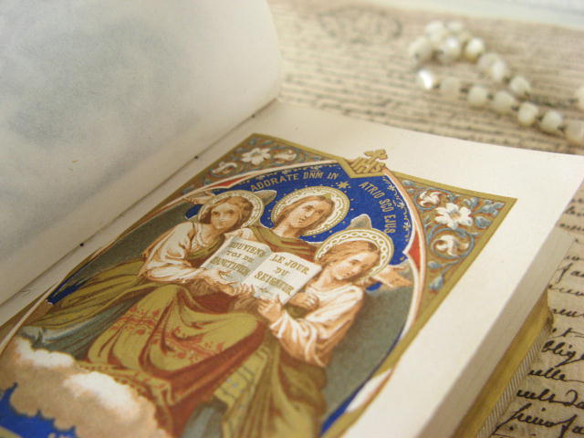 素晴らしい聖書です！1864年 フランス製 豪華な象牙カバー＆モノグラムのアンティーク聖書 - ノッティン アンティークス