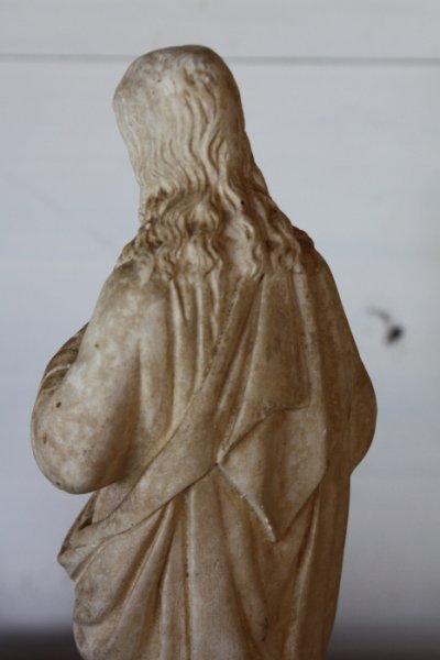 画像2: 1900年代中期　フランス製　ヴィンテージ　イエス・キリスト像　「イエスの御心」 石膏像　高 26.0ｃｍ　607ｇ