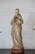 画像2: 1900年代中期　フランス製　ヴィンテージ　イエス・キリスト像　「イエスの御心」 石膏像　高 26.0ｃｍ　607ｇ (2)