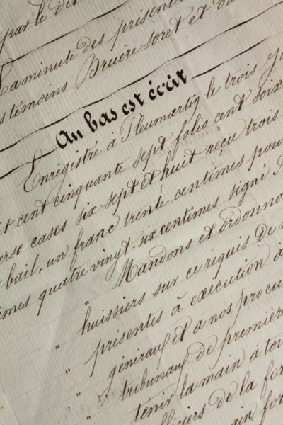 画像3: ★トップにナポレオンの文字★ 1800年代　フランスの古文書　アンティーク・マニュスクリ　枯れたインク　美しい手書き文字　見開き 1枚　4ページ