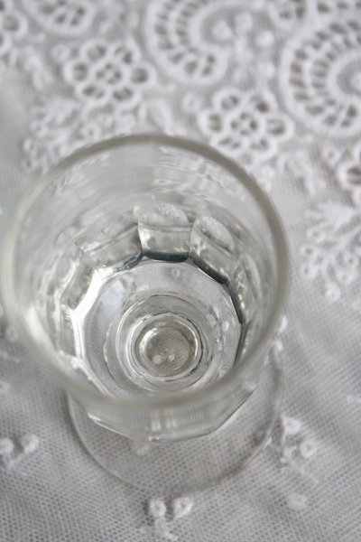 画像2: アンティーク　トロンプルイユ　グラス　全高10ｃｍ　130ｇ　気泡入り　極厚底の吹きガラス　1900年代初期　フランス製