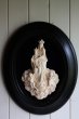 画像2: 1900年代中期　フランス製　聖母マリア　キリスト　大型　木製楕円額　オーバル型　レリーフ　ガラス無し　40.5cm (2)