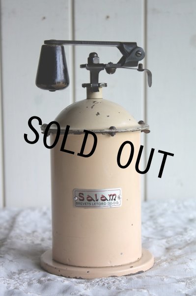 画像2: 稀少　1950年代　フランス製　SALAM　コーヒーミル　アイボリー　折り畳みハンドル　刃は完全メンテナンス済の極美 (2)