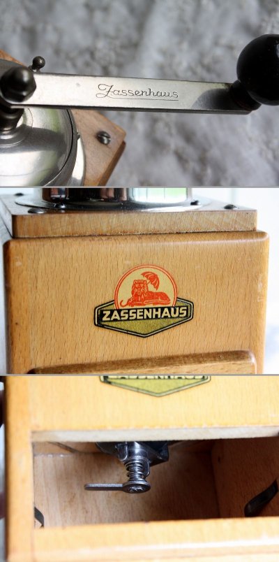 画像3: お買い得　1950年代　西ドイツ製　ザッセンハウス　ZASSENHAUS　コーヒーミル　刃は完全メンテナンス済み極美　細粗挽き自在の実用品